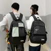 حقيبة ظهر للجنسين على تباين الموضة الاتجاه المدرسي سفر Mochila Para Hombre Canvas