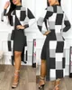 Casual Dresses 2023 Women Slit Asymmetrical Sleeveless Dress Elegant Sexy Bodycon Midi Workwear High Neck Party