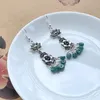 Orecchini pennaglie in stile cinese vintage 925 gancio d'orecchio d'argento puro jadeite naturale abacus bead lotus rosa nappa per donne presenti gioielli