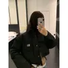 veste bouffante miui miui 23 automne / hiver nouveau miu familial revers court-bas de la veste de la veste de poche imprime