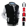 Vestes masculines Bomber Veste d'hiver Men de baseball personnalisé Unisexe Streetwear Sports Casual Patchwork Patchwork College Varsity pour