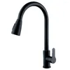 Robinets d'évier de salle de bains 1pc robinet d'eau robinet de cuisine extractible 304 flexible extractible froid