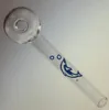 Nachrichten Delphin Logo Shisha Transparent Wärme-resistente Glasbrennerbrenner Ölglasröhrchen Heuschale