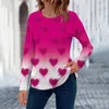 Blusas femininas de mangas compridas pescoço redondo v blusa de leopardo camisa tampo júnior de verão feminino casual casual casual