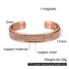 Ed Bracelets en cuivre pur hommes Bracelet magnétique de l'énergie santé profite aux hommes bracelets de manche à réglage réglables Bangles Health Copper304X