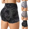 Calças de ioga de short feminino para mulheres bolsos retos com estampas retas Cintura escondida pernas altas cargo de mulher atlética