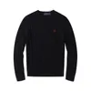 Pull d'automne pour hommes et hiver Polo Polo Pony Pony brodé en tricoté rond à manches longues à manches élastiques épais élastiques pull multiples élastiques pull