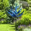 Decorazioni da giardino rotante in metallo a vento in metallo 3d filatori per vento sculture giardino e arredamento