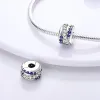 925 Silver Clasp CZ Roadlaying Clip Charming Daisy Bead Stopper Safety Chain Suitable for Original Fashion PAN Bracelet Jewelry Clip Free Shipping