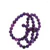 Portachiave 2x gemme sugilite perle rotonde 6 mm viola