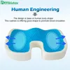 PurenLatex 36 U Shape Silicone Gel Cushion Memory Foam Pillow Coccyx Protect Slow Rebound Summer Cool Chair Seat Mat 231222