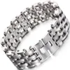 Watch Band Strap Style 25 mm Super Width Men's Men's Conted en acier inoxydable Silver Noble Eleency Bracelet Drop 270F