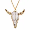 Designer Necklace Luxury Jewelry Vintage Bull Skull Men'S Pendant Wrapped Gem Buffalo Cattle American Western National Style 1922