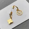 2022 Orecchini da donna Designer Orecchini a cerchio Ear Brand Brands Gold Jewelry Luxurys Earring Letters L Stud Heanpok intero 2294U