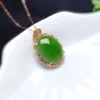 Gold Nephrite Jasper Takı Doğal Yeşil Yeşim Yüzlü Toptan Gem Kolye Üreticisi