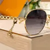 Metal Chain Policy Glasses Sun Frame Oval, Cadeia de metal As pernas de espelho ligadas a templos de decoração floral de letra podem ser adicionados com correntes para melhorar a forma do rosto Z1539W