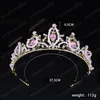 Croona di nozze nuziali Croona di cristalli di cristallo per lacrima rosa graziosa DONNA DONNE RINSONO PAZA TIARA Diadem Ornamento Accessori per donne 250B250B