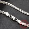 Collier 5 mm 50cm hommes bijoux entièrement nouvelle mode 925 Silver Silver Big Long Long Tendy Male Full Side Chain pour Pendant 13103