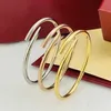Titanium steel nail Bracelet Bangle designer bracelets for women and men Gold-Plated bracelets Non-Allergic