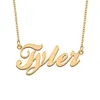 Pendant Necklaces Tyler Name Necklace For Women Stainless Steel Jewelry Gold Plated Nameplate Chain Femme Mothers Girlfriend Gift