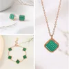 Designer ketting Combo Hanger armband Schroef Oorbellen ketting Goud Zilver moeder Parel Groen hart ketting