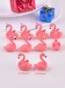 Charms 10pcs y2k 3D Flamingo Resin Pendants pour les boucles d'oreille pour les bijoux de bricolage