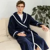 Vêtements de sommeil pour hommes flanelle chaude masculine masculin