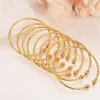 8 eight pcs Bracelet Whole Can Open Fashion Dubai Fine Bangle solid Yellow Gold Jewelry Women Africa Arab Items Assemble261s