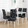 12 pièces Couvre-chaise imprimées Big Elastic Kitchen Covers Soutr Soutr Soupt Covers for Room Room Wedding 231222