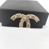 2022 Luxury quality charm brooch Simple design with sparkly diamond in 18k gold plated have box stamp PS7298A201l