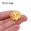Jewellery ring Dubai 24K gold color rings for women wedding party gifts luxury resizable ring African French girls of the rings3436