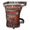 Waist Bags Quality Leather Men Design Casual 8" Tablet Messenger Sling Bag Multifunction Fashion Travel Belt Pack Leg Drop 2141l