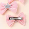 Accessori per capelli ncmama 1.5 pollici 8pcs mini corona arco con clip per bambina rosa bianco bowknote formela barili.