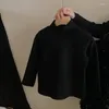 Clothing Sets 2023 Winter Girl Black Sequin Backband Skirt Versatile Baby Thickened Warm Bottom Shirt Set Girls Clothes