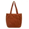 Evening Bags 2024 Durable Corduroy Shoulder Bag Spacious Handbag For Women Great College And Travel