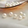 50 stycken hela 9-9 5mm runda vita sötvatten pärlor lösa pärlor odlade pärlor halvt borrade eller un-borrerade2189