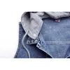 Gilet pour femmes Summer coréen amovible à capuche denim Veste de veste sans manche