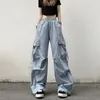 Frauenhose Frauen Fracht Hip-Hop Streetwear Fashion Frühling übergroß