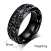 Anelli a grappolo Modile di alta qualità Maschio Punk Vintage Vintage in acciaio inossidabile in acciaio inossidabile Due file CZ Stone Feeding Ring per Man Woman2662