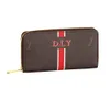 Portefeuilles Personalisatie Streak Letter Custom DIY Aangepast Personaliseerde aanpassing Naam Zip Wallet Card Case A5