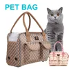 YUEXUAN Designer Bag Breathable Portable Cat Dog Carrier Pet Tote Bag Fashion Luxury Travel Outdoor Web Beige Ebony Canvas Mesh Window Double Handles Oxford Cloth