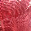 Clothing Fabric 45 150cm High Quality Red Metallic Metal Mesh Sequin For Curtains Sexy Women Evening Dress Tablecloth Swimwear Cosplay