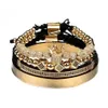 Bracelet classique fait à la main Bracelet Gold Hip Hop Men Pave CZ Zircon Crow