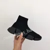 Allenatori velocità 2.0 V2 scarpe piattaforma sneaker uomini donne tripler s stivali calzini paris tutti i graffi di graffiti marrone ruby ​​graffiti marrone ruby