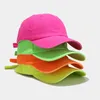 Ball Caps unisex fluorescencyjny Neon Kolor Baseball Cap Fashion Streetwear Hip Hop Snapback Umyj bawełniany kapelusz dla mężczyzn