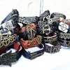 whole mix styles 30pcs copper alloy and leather retro vintage Ethnic Tribes Rope Cuff Bracelets Brand New209l