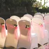 30pcslot organza sedia tela band bow per per la festa del banchetto per le feste di nozze decorazione di campagna 231222