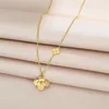 Colliers pendants Calliers en trois dimensions Fleur Fleur Golden Titanium Collier en acier Mesdames Exagéré Personnalité Assorminement Jewelry300i