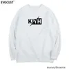 Sweat-shirts à sweat à capuche masculin Kith Sweat à stress streetwear kith couple d'étudiant Instagram Étudiant adolescent masculin rond du cou rond Classic 5927