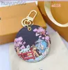 Designer keychain Handmade PU leather heart pattern Car Key chains Bag Fashion Charm Hanging decoration Pendant Accessories damier